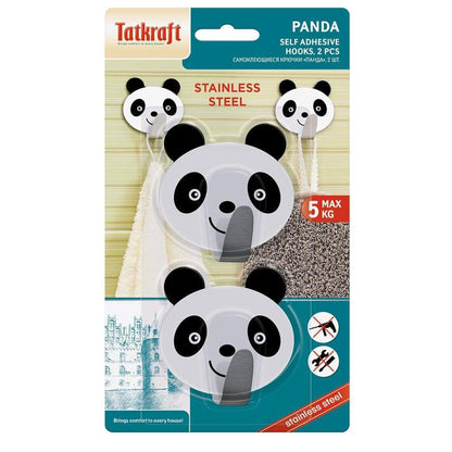 Tatkraft Panda Комплект 2 броя Водоустойчиви Закачалки за Кърпи - Панда - Terzico